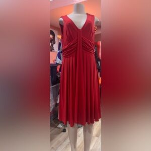 Elegant Red Sleeveless Dress